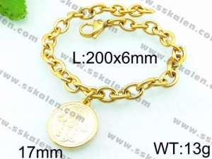 Stainless Steel Gold-plating Bracelet - KB66478-Z