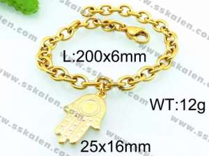 Stainless Steel Gold-plating Bracelet - KB66480-Z