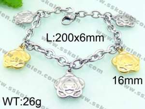 Stainless Steel Gold-plating Bracelet - KB66496-Z