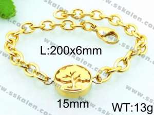 Stainless Steel Gold-plating Bracelet - KB66510-Z