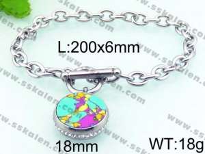Stainless Steel Stone Bracelet - KB66577-Z