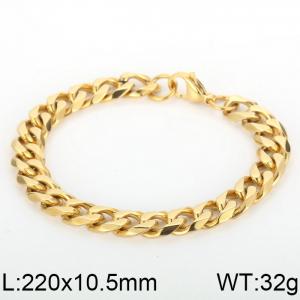 Stainless Steel Gold-plating Bracelet - KB66774-K