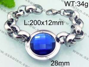 Stainless Steel Stone Bracelet - KB67047-Z