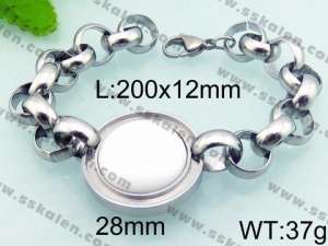 Stainless Steel Stone Bracelet - KB67050-Z