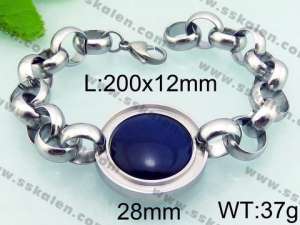 Stainless Steel Stone Bracelet - KB67055-Z