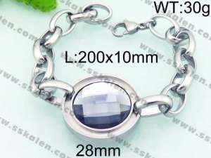 Stainless Steel Stone Bracelet - KB67068-Z