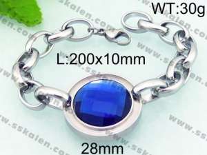 Stainless Steel Stone Bracelet - KB67070-Z