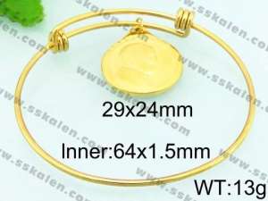 Stainless Steel Gold-plating Bangle - KB67112-Z