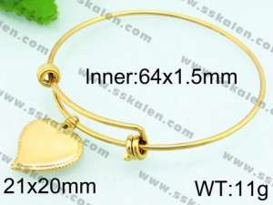 Stainless Steel Gold-plating Bangle - KB67113-Z