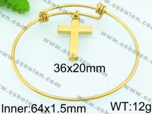 Stainless Steel Gold-plating Bangle - KB67119-Z