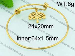 Stainless Steel Gold-plating Bangle - KB67124-Z
