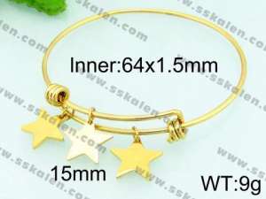 Stainless Steel Gold-plating Bangle - KB67125-Z