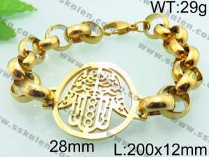 Stainless Steel Gold-plating Bracelet - KB67566-Z