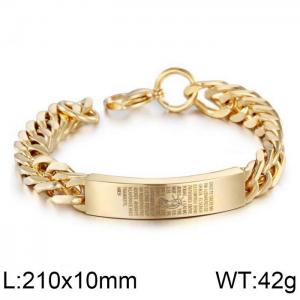 Stainless Steel Gold-plating Bracelet - KB67937-K