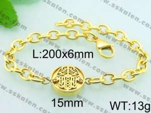 Stainless Steel Gold-plating Bracelet - KB68034-Z