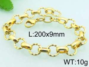 Stainless Steel Gold-plating Bracelet - KB68035-Z