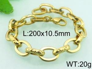 Stainless Steel Gold-plating Bracelet - KB68036-Z