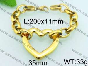 Stainless Steel Gold-plating Bracelet - KB68144-Z
