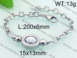 Stainless Steel Stone Bracelet - KB68146-Z