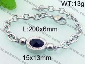 Stainless Steel Stone Bracelet - KB68148-Z