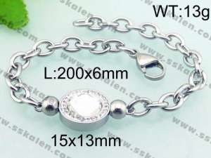Stainless Steel Stone Bracelet - KB68150-Z