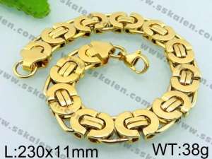 Stainless Steel Gold-plating Bracelet - KB68748-H