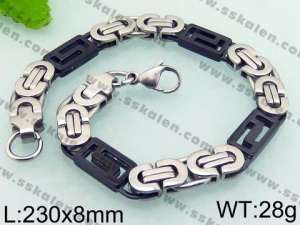 Stainless Steel Black-plating Bracelet - KB68773-H