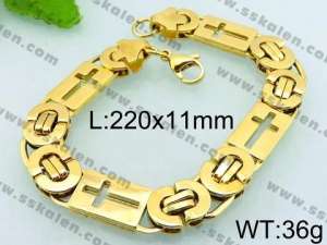 Stainless Steel Gold-plating Bracelet - KB68798-H