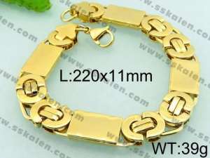 Stainless Steel Gold-plating Bracelet - KB68808-H