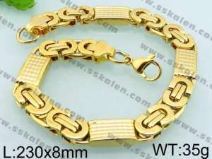 Stainless Steel Gold-plating Bracelet - KB68825-H