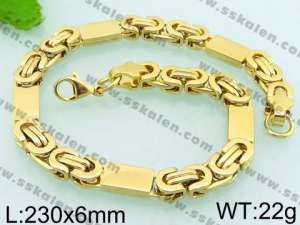 Stainless Steel Gold-plating Bracelet - KB68836-H