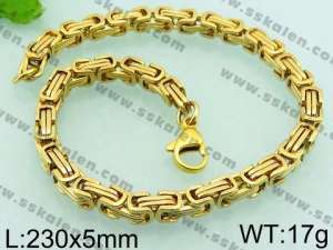 Stainless Steel Gold-plating Bracelet - KB68850-H