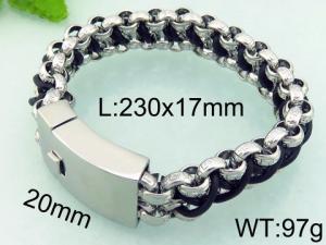 Stainless Steel Bracelet(Men) - KB68858-BD