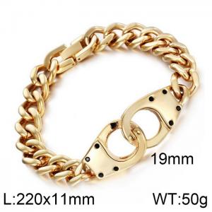 Stainless Steel Gold-plating Bracelet - KB68860-BD