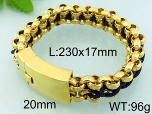 Stainless Steel Gold-plating Bracelet - KB68864-BD