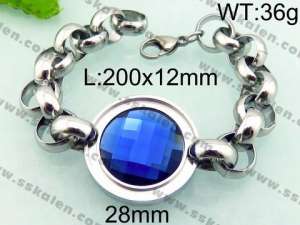 Stainless Steel Stone Bracelet - KB69288-Z