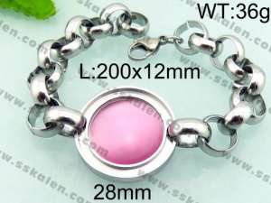 Stainless Steel Stone Bracelet - KB69294-Z