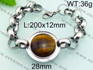 Stainless Steel Stone Bracelet - KB69295-Z