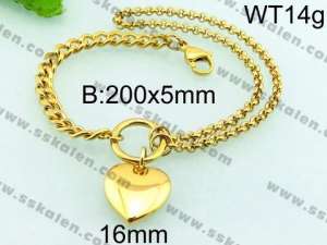 Stainless Steel Gold-plating Bracelet - KB69307-Z