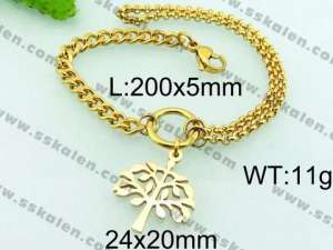 Stainless Steel Gold-plating Bracelet - KB69313-Z