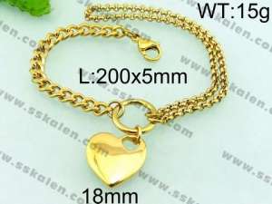 Stainless Steel Gold-plating Bracelet - KB69315-Z
