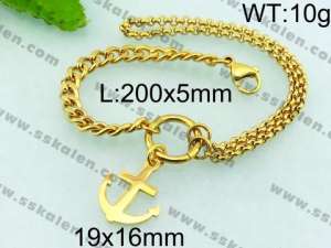 Stainless Steel Gold-plating Bracelet - KB69316-Z
