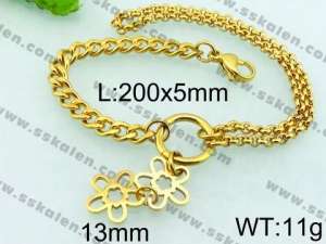 Stainless Steel Gold-plating Bracelet - KB69317-Z