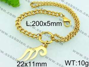 Stainless Steel Gold-plating Bracelet - KB69322-Z