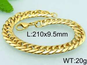 Stainless Steel Gold-plating Bracelet - KB69389-Z