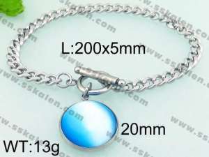 Stainless Steel Stone Bracelet - KB69521-Z