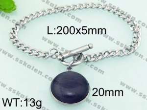 Stainless Steel Stone Bracelet - KB69523-Z