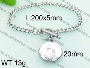 Stainless Steel Stone Bracelet - KB69524-Z