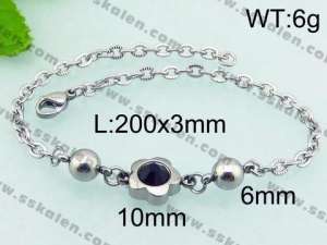 Stainless Steel Stone Bracelet - KB69557-Z