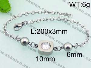 Stainless Steel Stone Bracelet - KB69560-Z